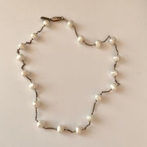 Lily Rachel Tin Cup Freshwater Pearl Necklace